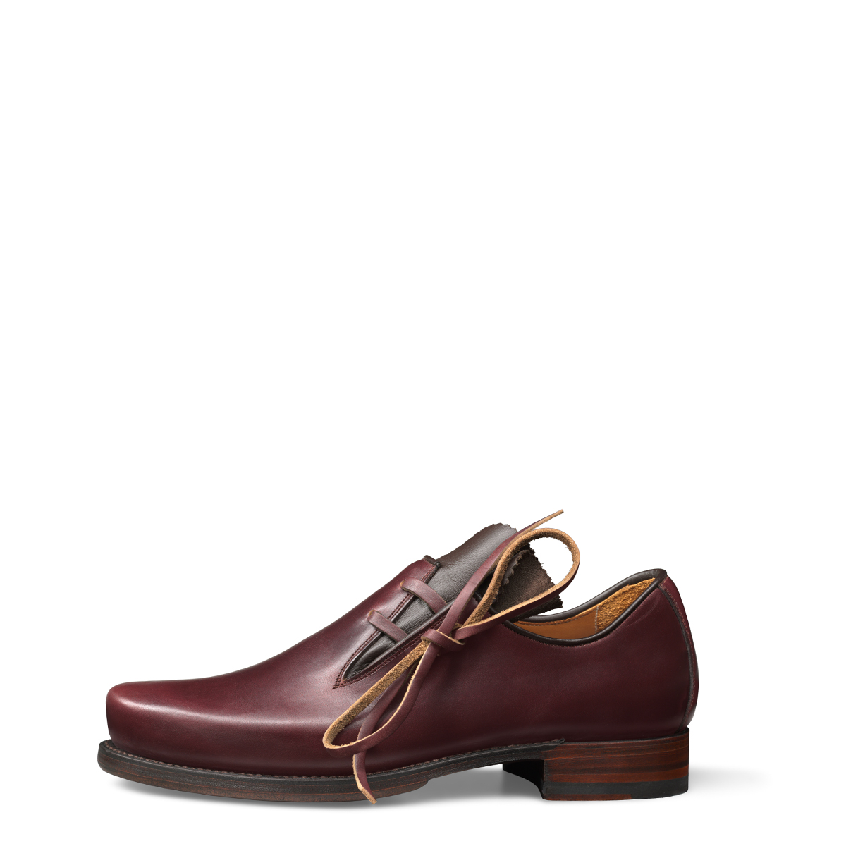 haferlschuh Max von halfs aus München – rahmengenähter Herren-haferlschuh aus rotem color 8 horween Rindsleder