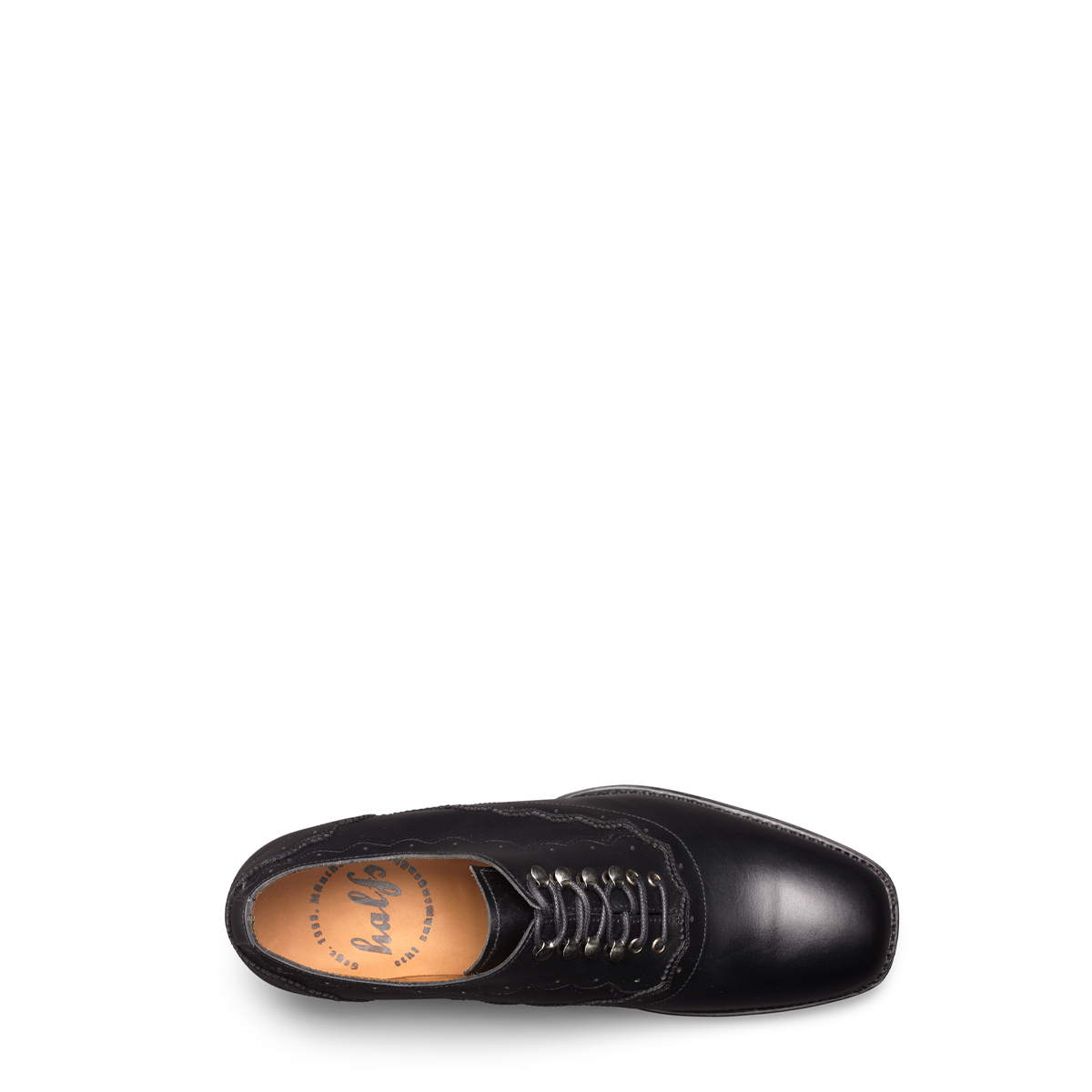 Miesbacher trachtenschuh von halfs aus München – rahmengenähter Damen-tanzschuh aus schwarzem Kalbsleder