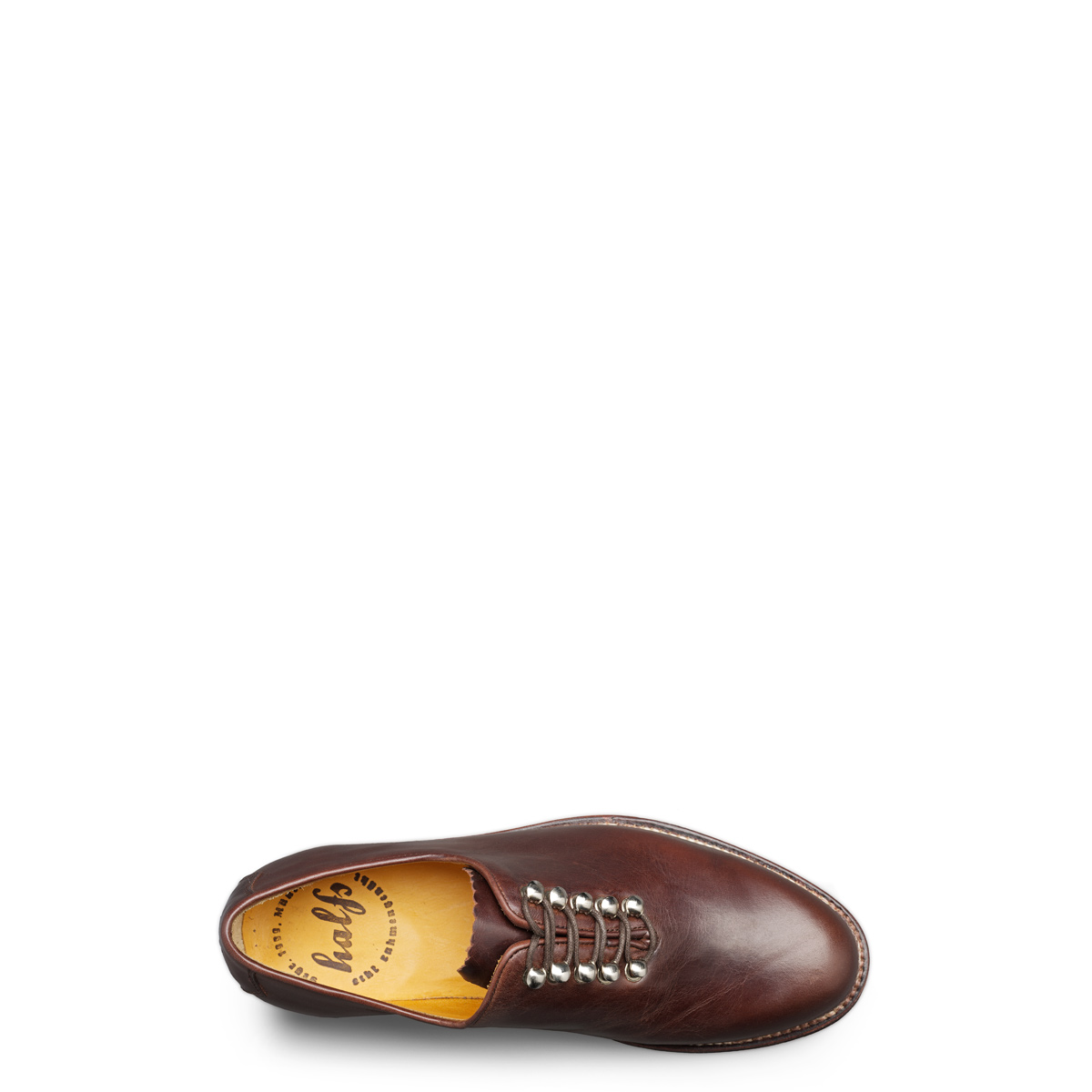 Ballerina Lena von halfs aus München – rahmengenähter Damen-Dirndlschuh aus braunem Rindsleder