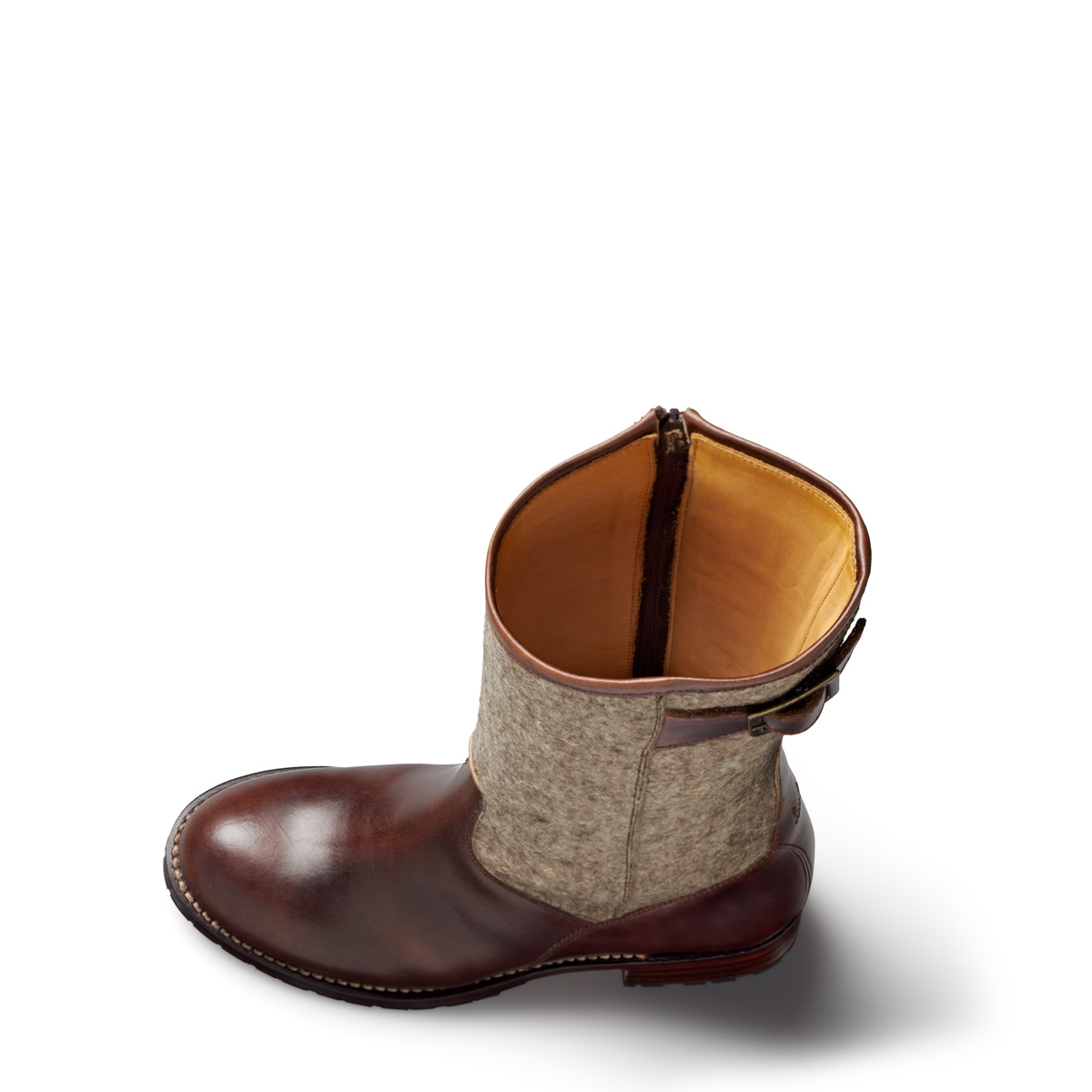 Stiefel Resl von halfs aus München – rahmengenähter Damen-Stiefel aus braunem Rindsleder