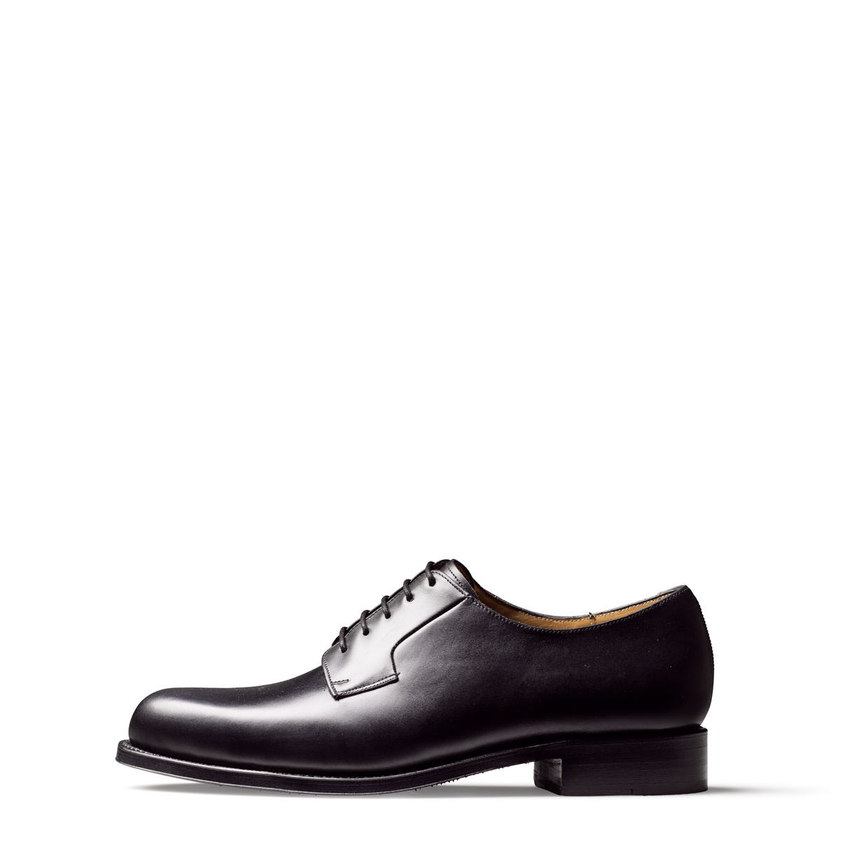 Halbschuh Derby von halfs aus München – rahmengenähter Herren-Klassiker aus schwarzem Kalbsleder