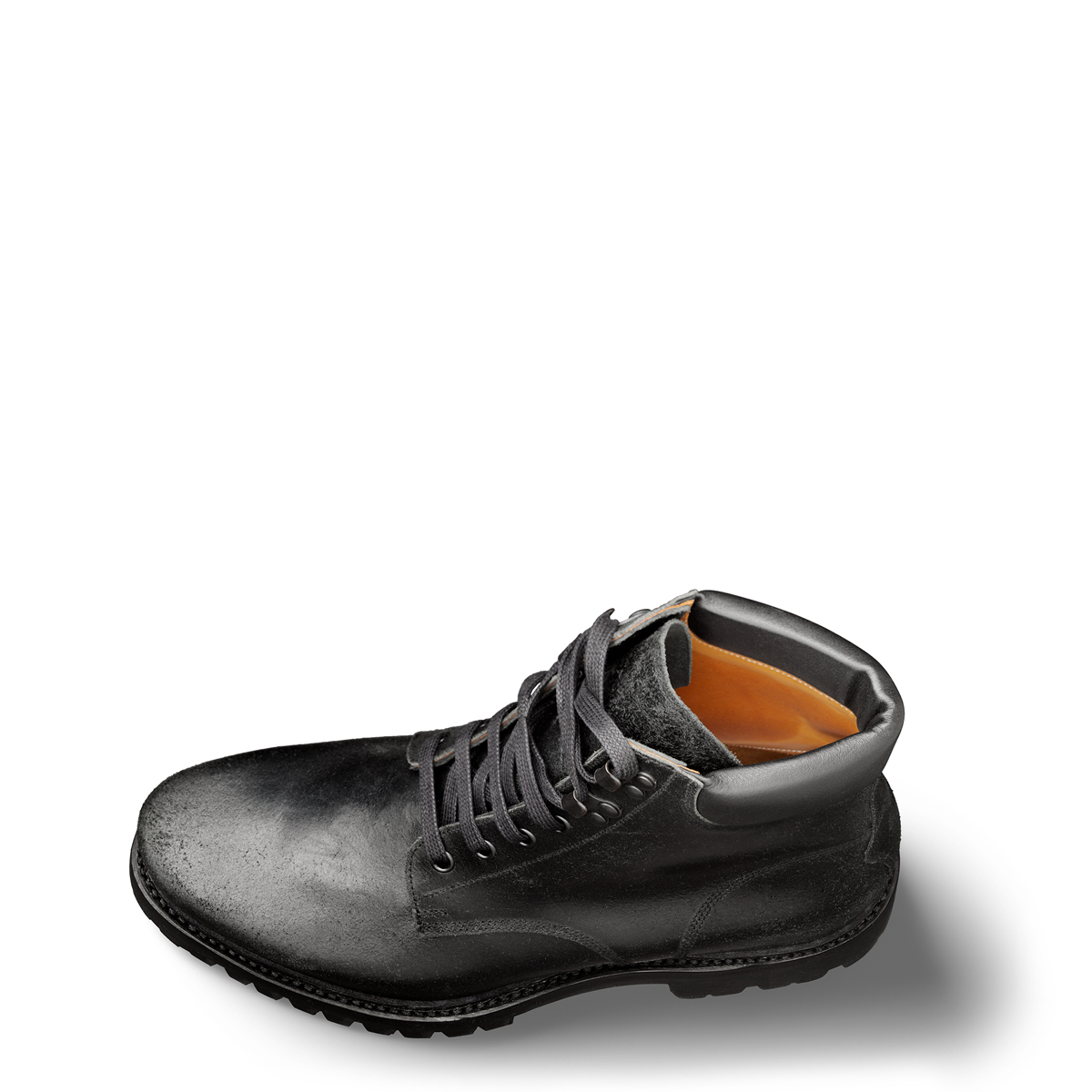 Halbstiefel Oskar von halfs aus München – zwiegenähter Herren-Halbstiefel aus schwarzem Rindsleder