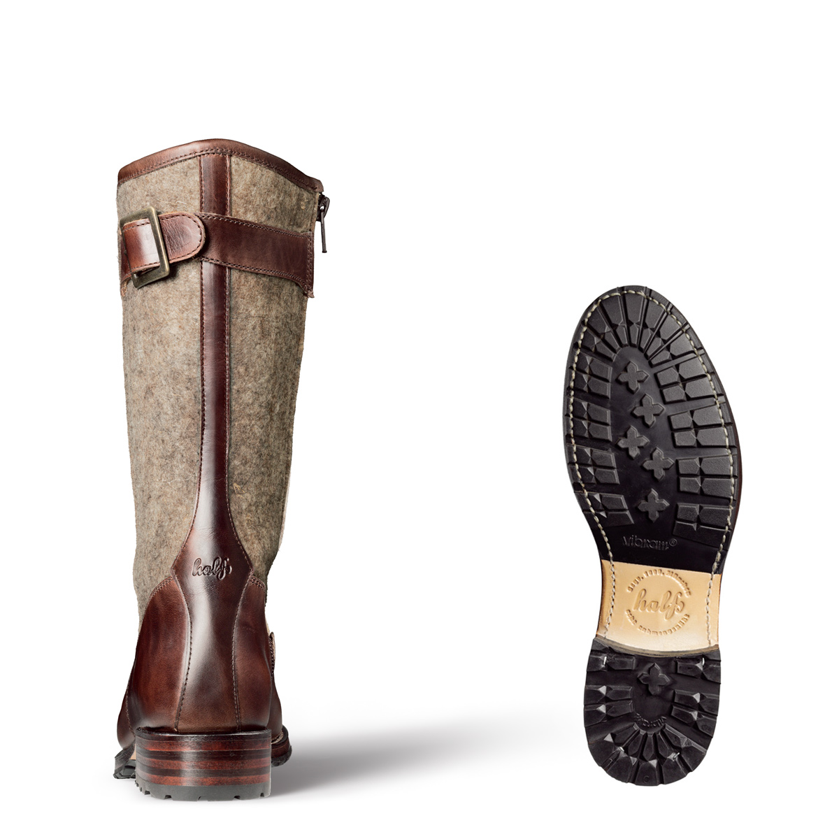 Stiefel Resl von halfs aus München – rahmengenähter Damen-Stiefel aus braunem Rindsleder