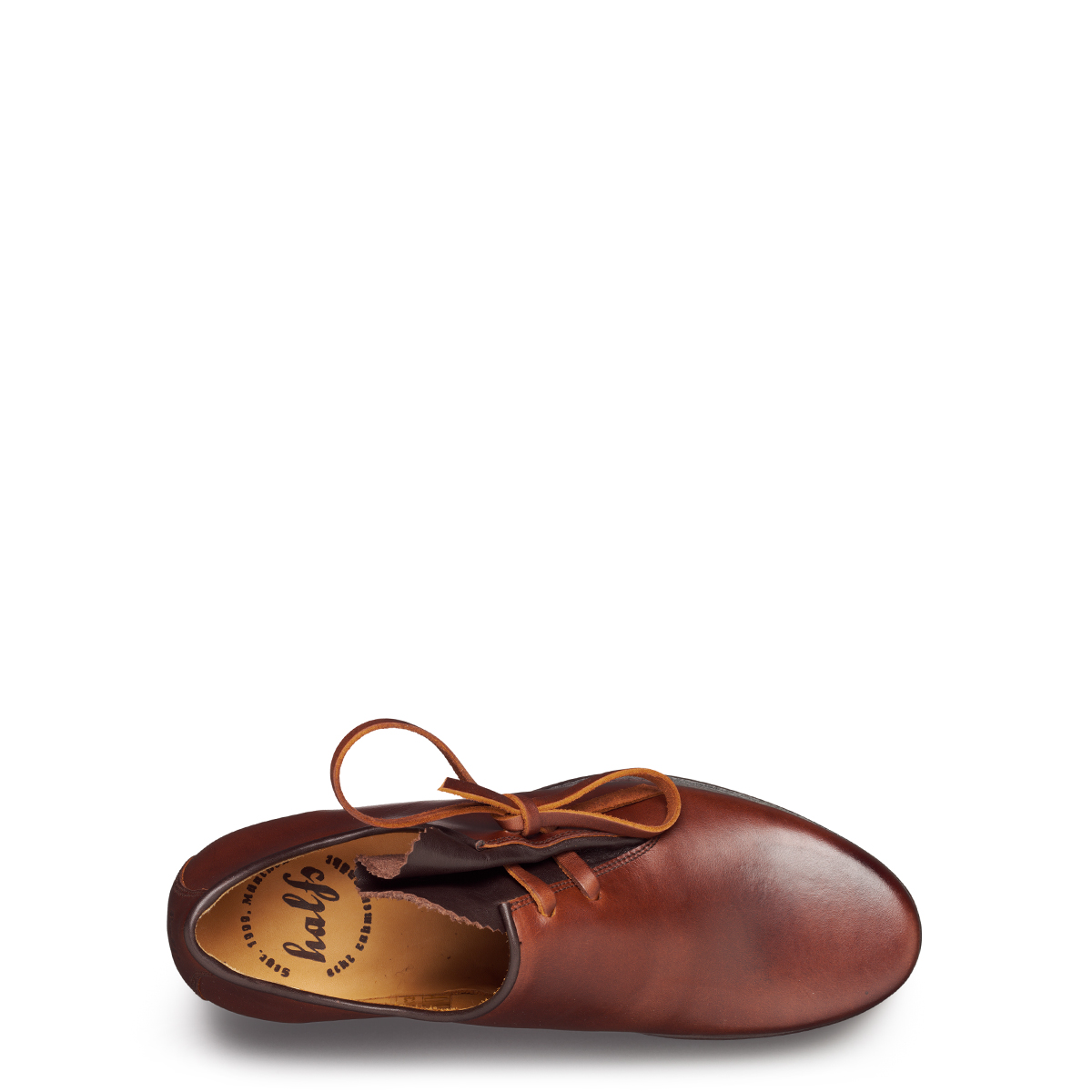 Haferlschuh Max mit Ledersohle von halfs aus München – rahmengenäht aus braunem Rindsleder