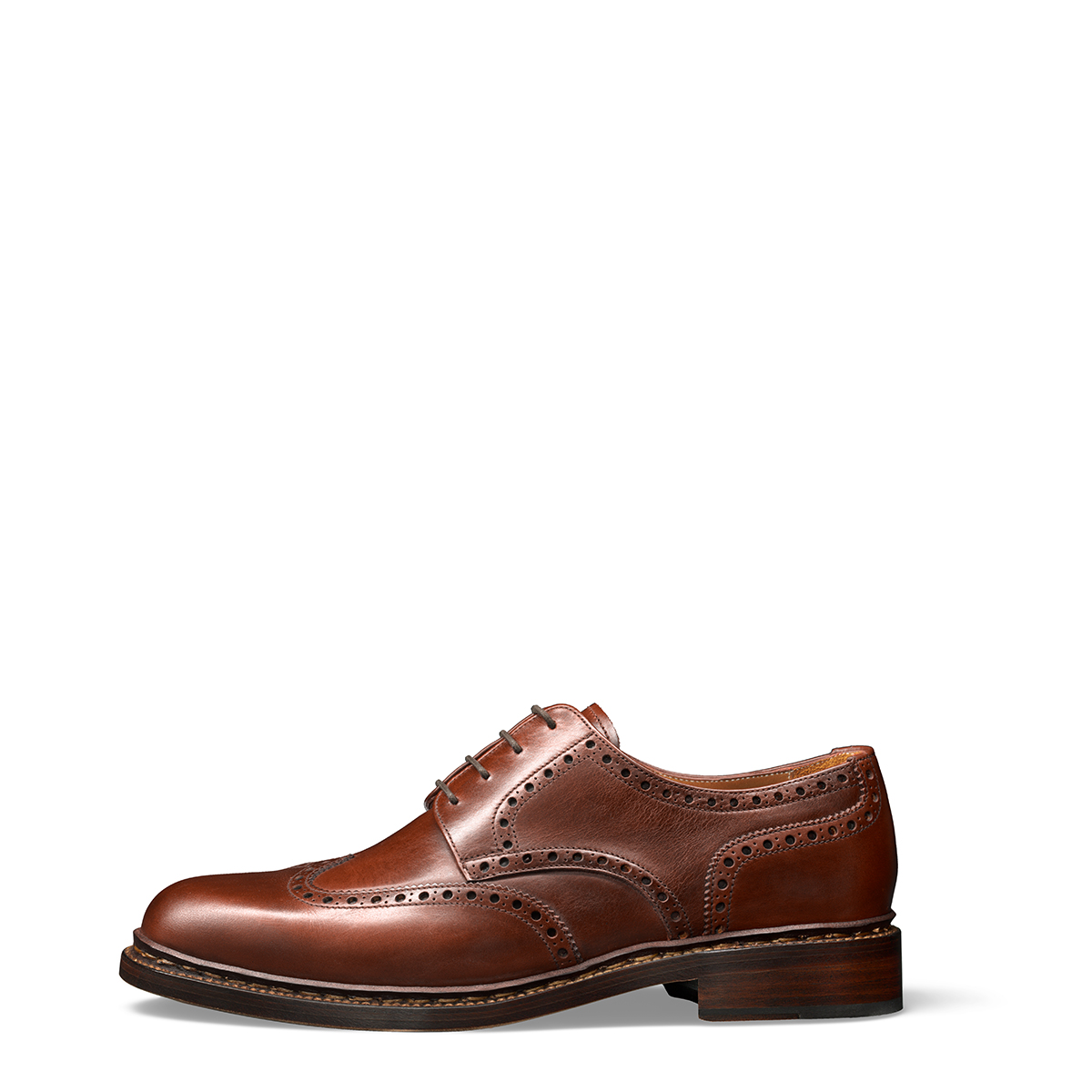 Halbschuh Budapester von halfs aus München – zwiegenähter Herren-Halbschuh aus braunem Rindsleder