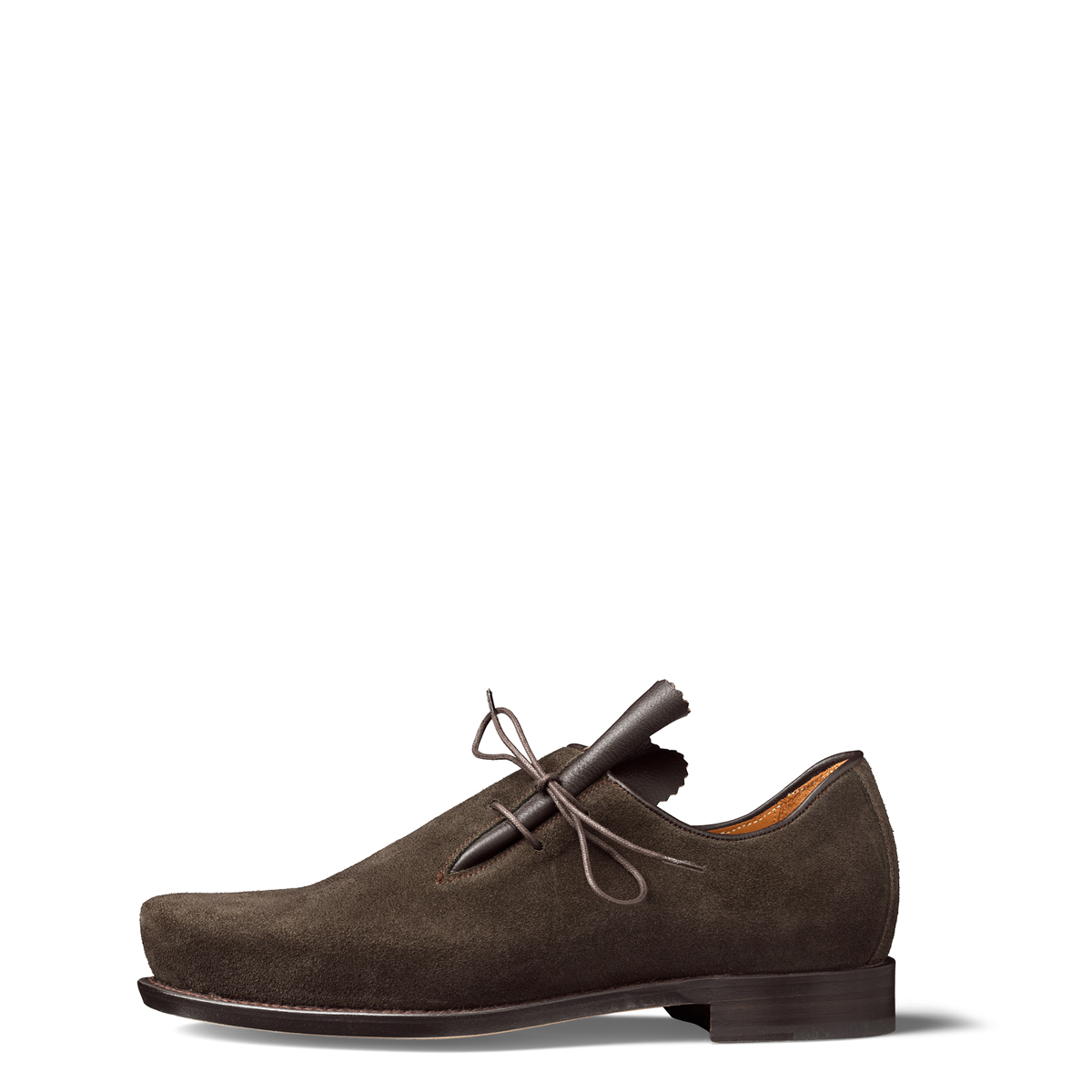 haferlschuh Max von halfs aus München – rahmengenähter Herren-haferlschuh aus grünem Wildleder