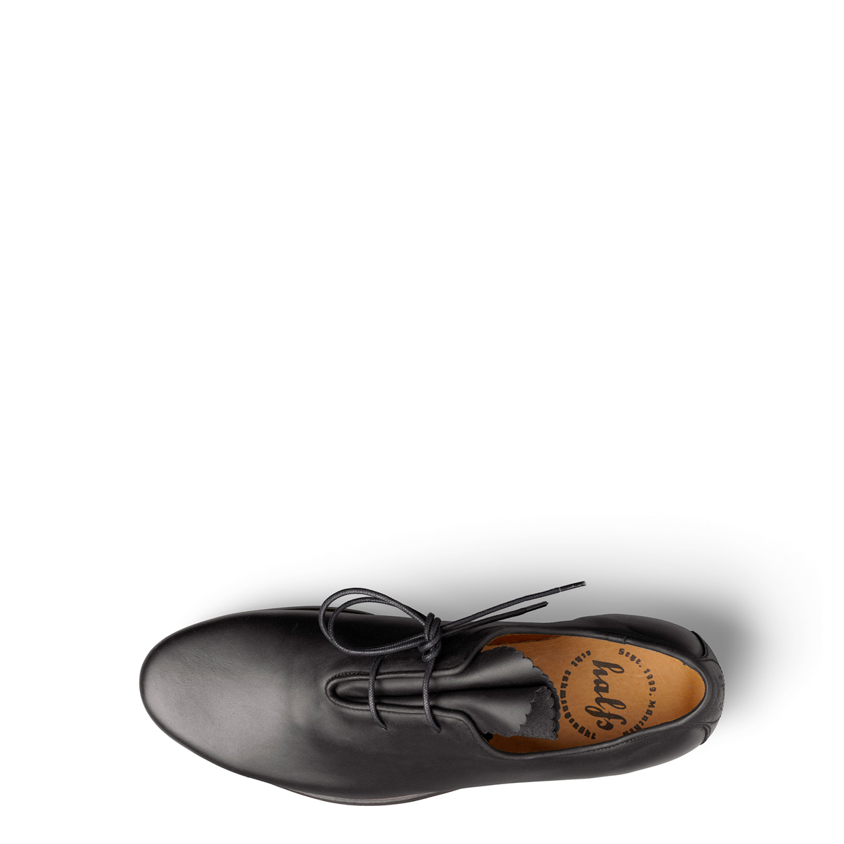 Haferlschuh Clemens von halfs aus München – rahmengenähter Herren-Haferlschuh aus schwarzem Rindsleder