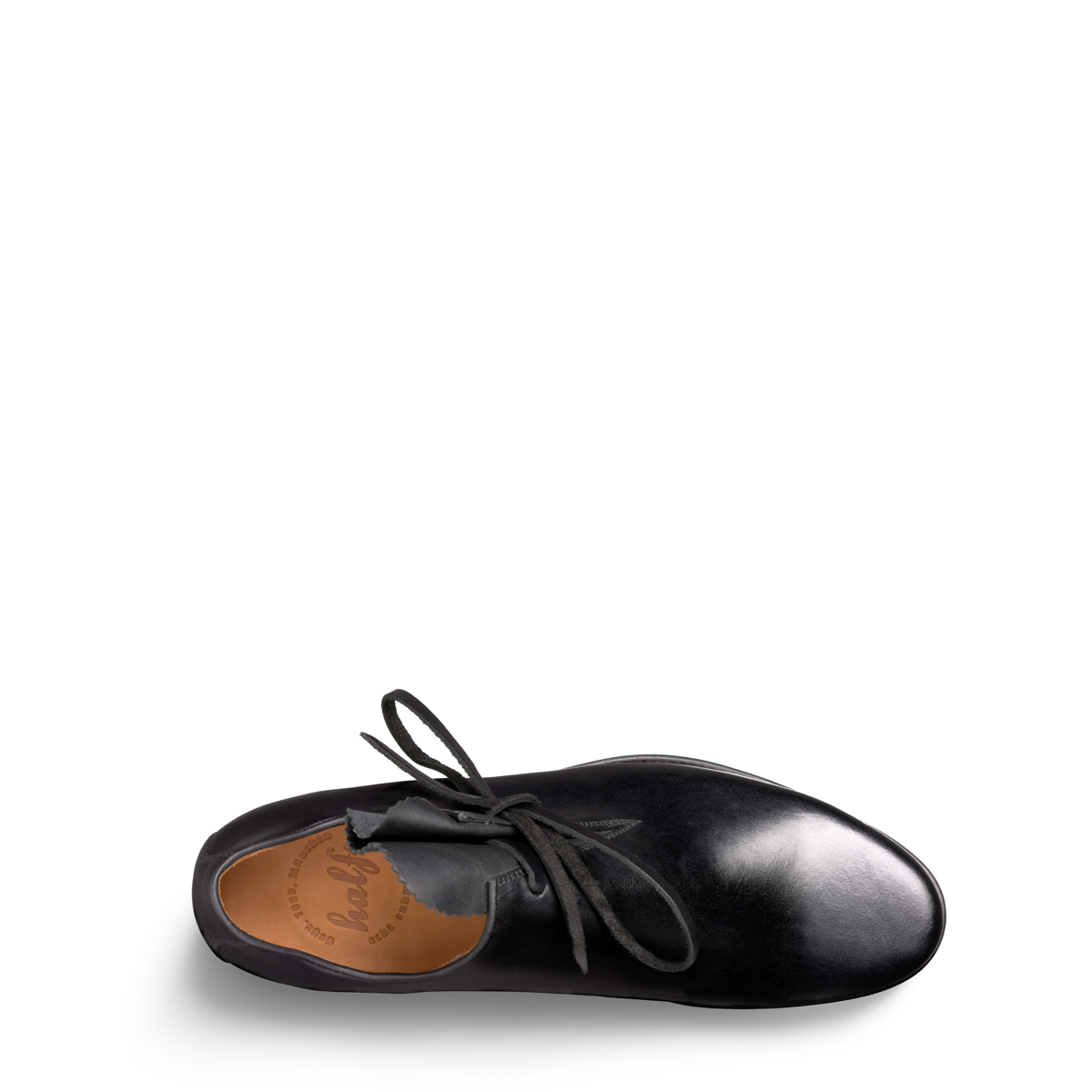 Haferlschuh Luis von halfs aus München – rahmengenähter Herren-Haferlschuh aus schwarzem Rindsleder mit Ledersohle